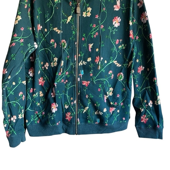 Hill House The Allie Zip Up Sweatshirt Hoodie Jacket in Moody Floral NWT - Picture 6 of 12